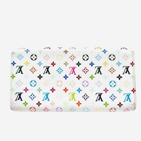 Louis Vuitton White Sarah Portefeuille Murakami Monogram Multicolor Wallet - Picture 2 of 12